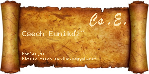 Csech Euniké névjegykártya